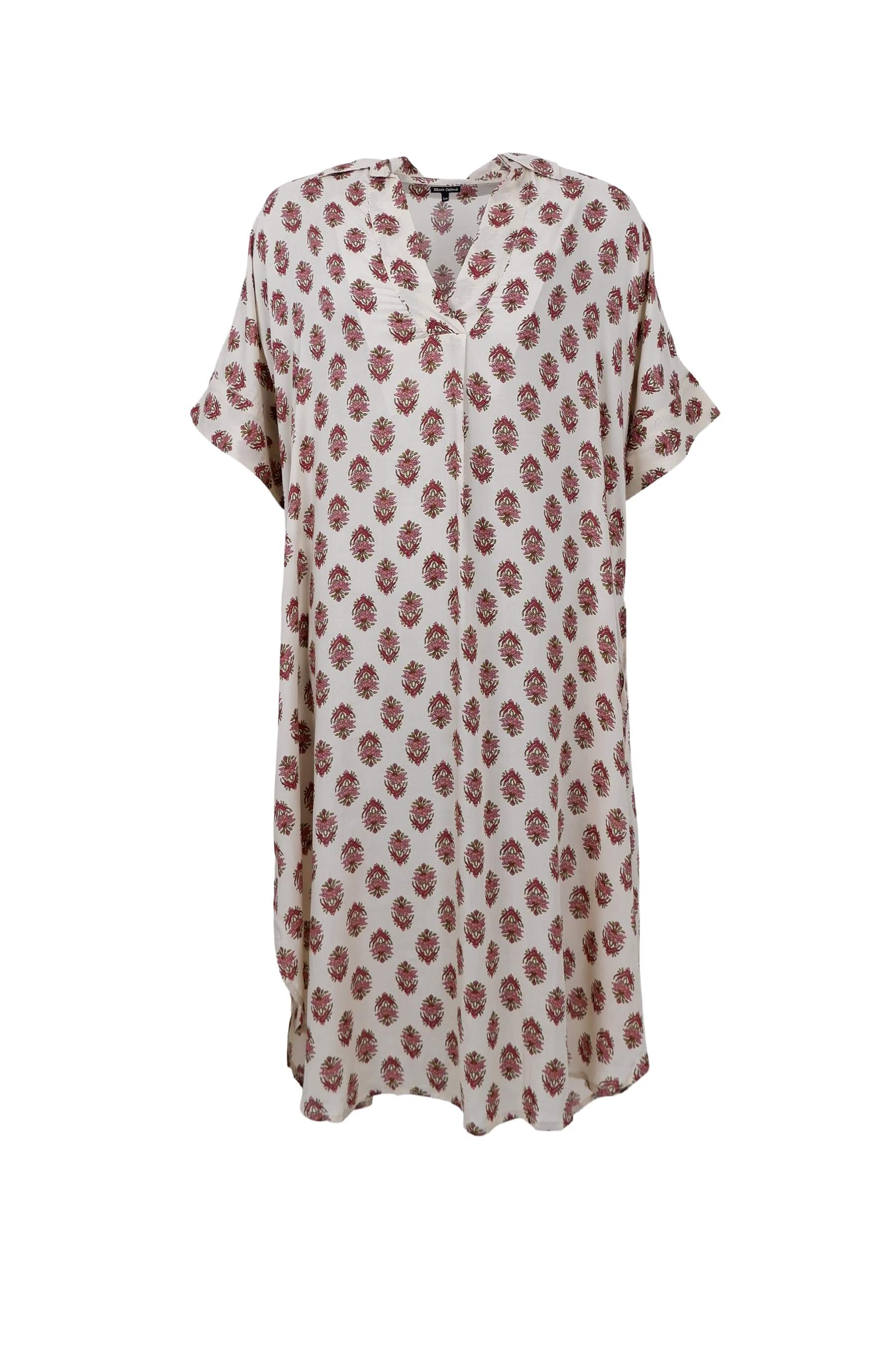 Black Colour Stella kaftan kjole - creme & rosa