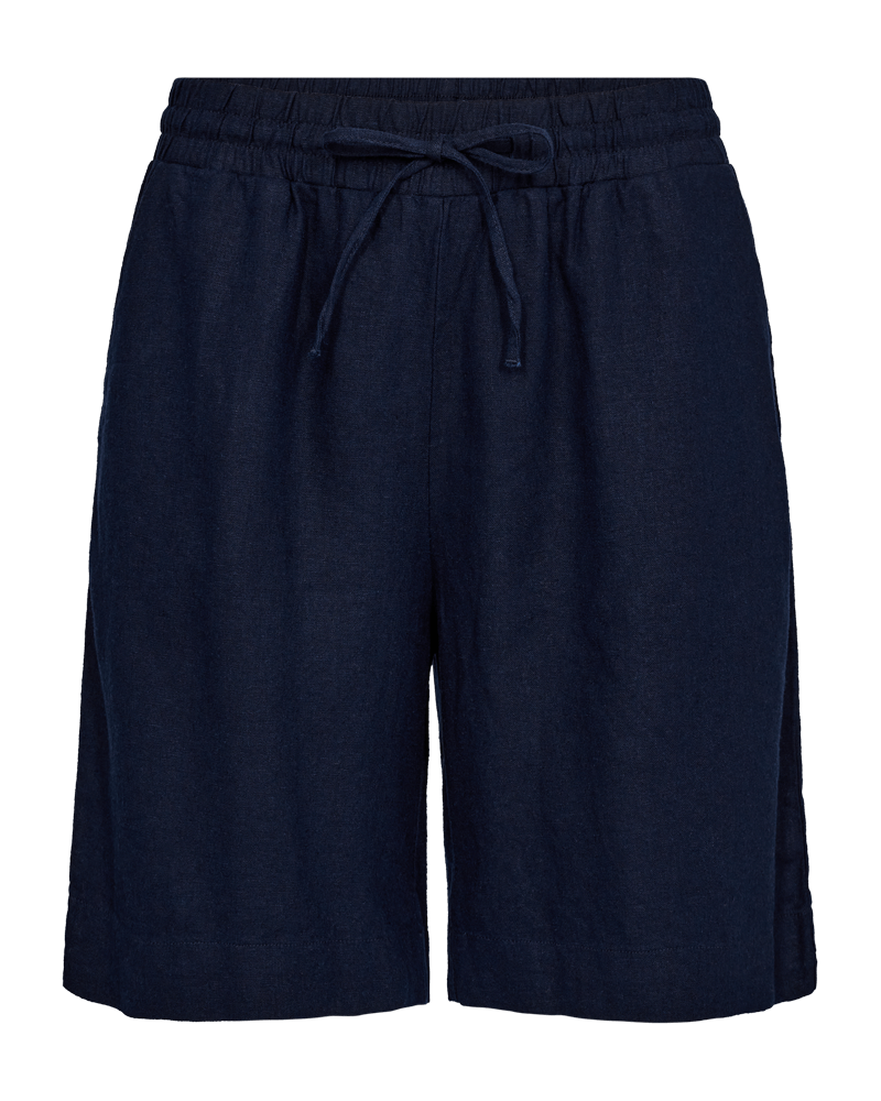 Freequent hør shorts - navy