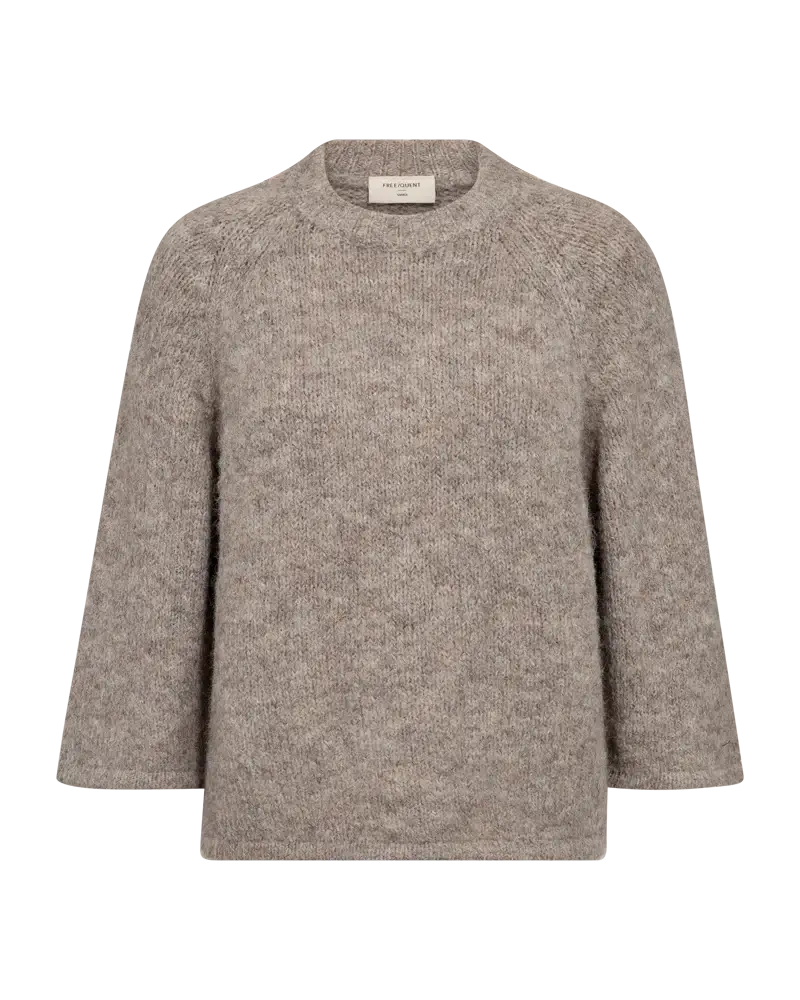 Freequent Lulu strik - taupe melange