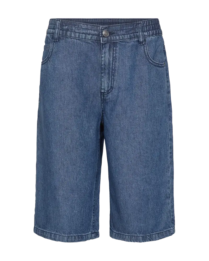 Freequent bermuda denim shorts - medium blue