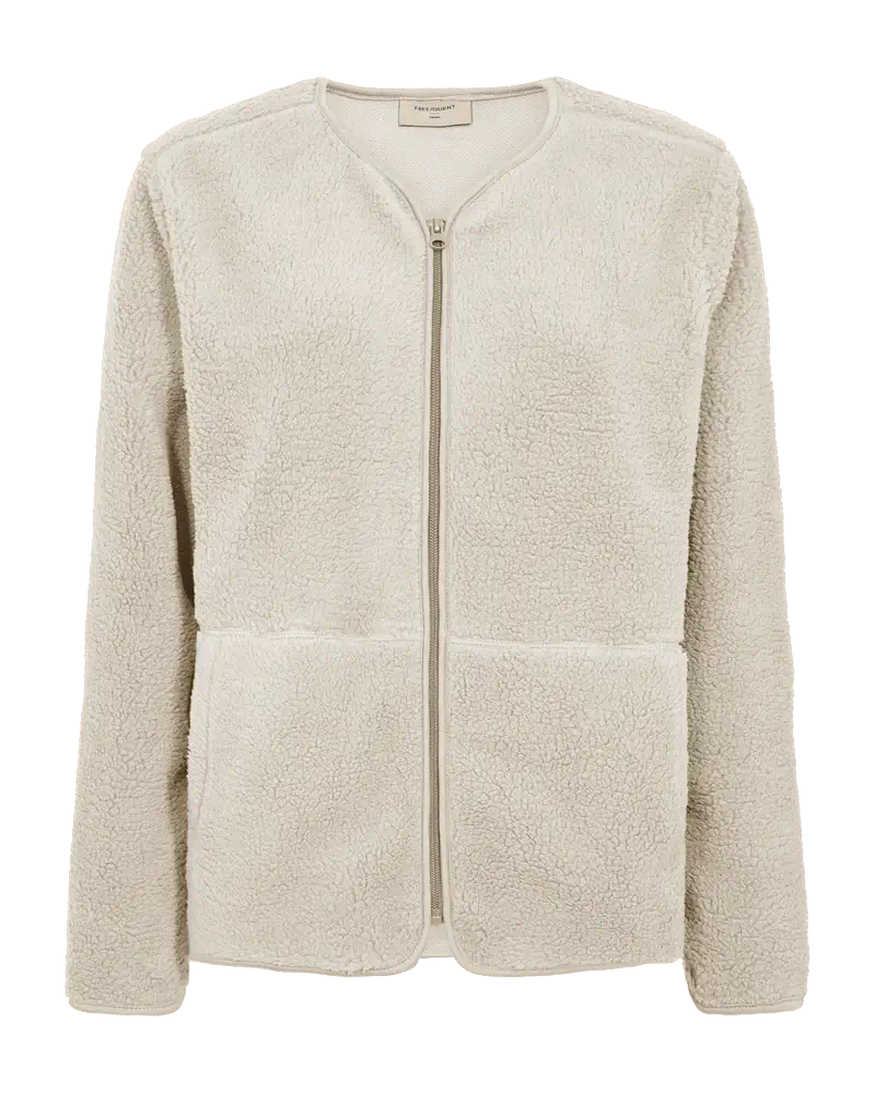 Freequent teddy jakke - moonbeam