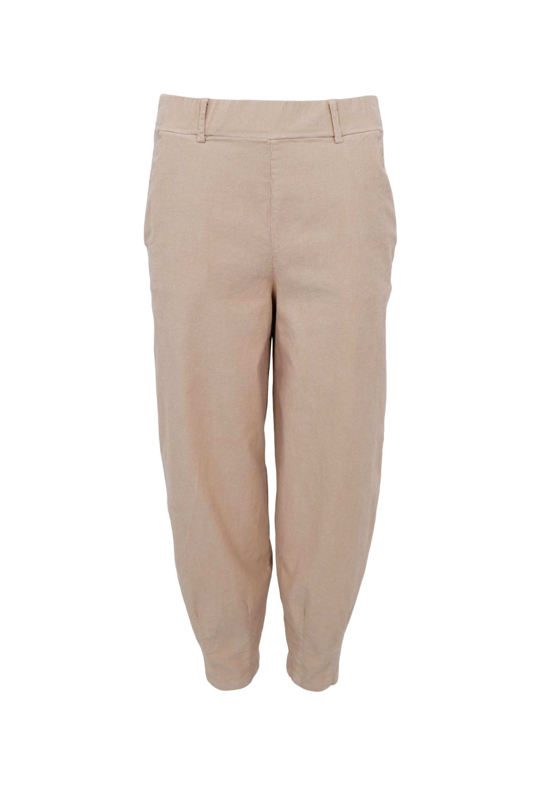 Black Colour fløjl barrel bukser - pearl