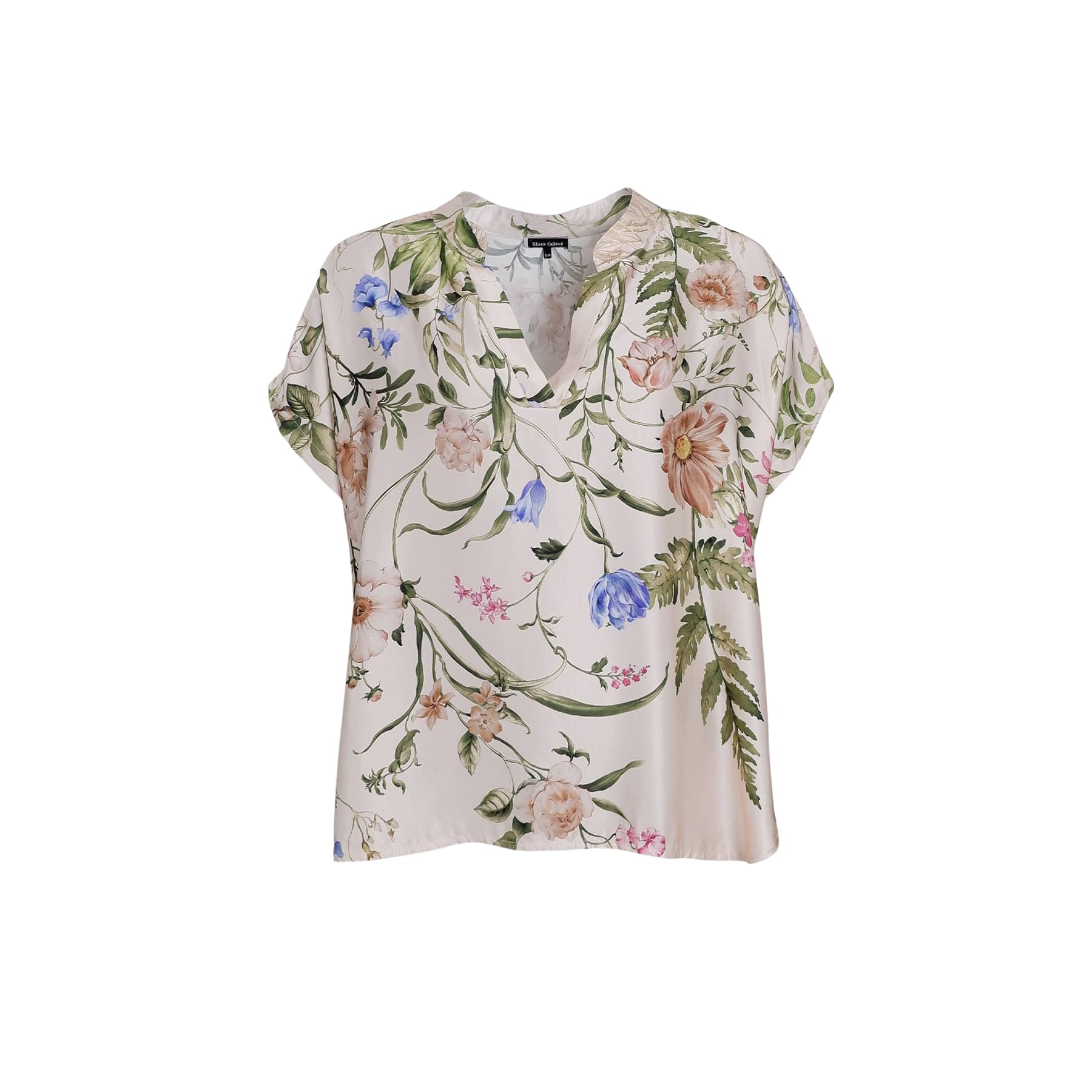 Black Colour Zennia flower bluse