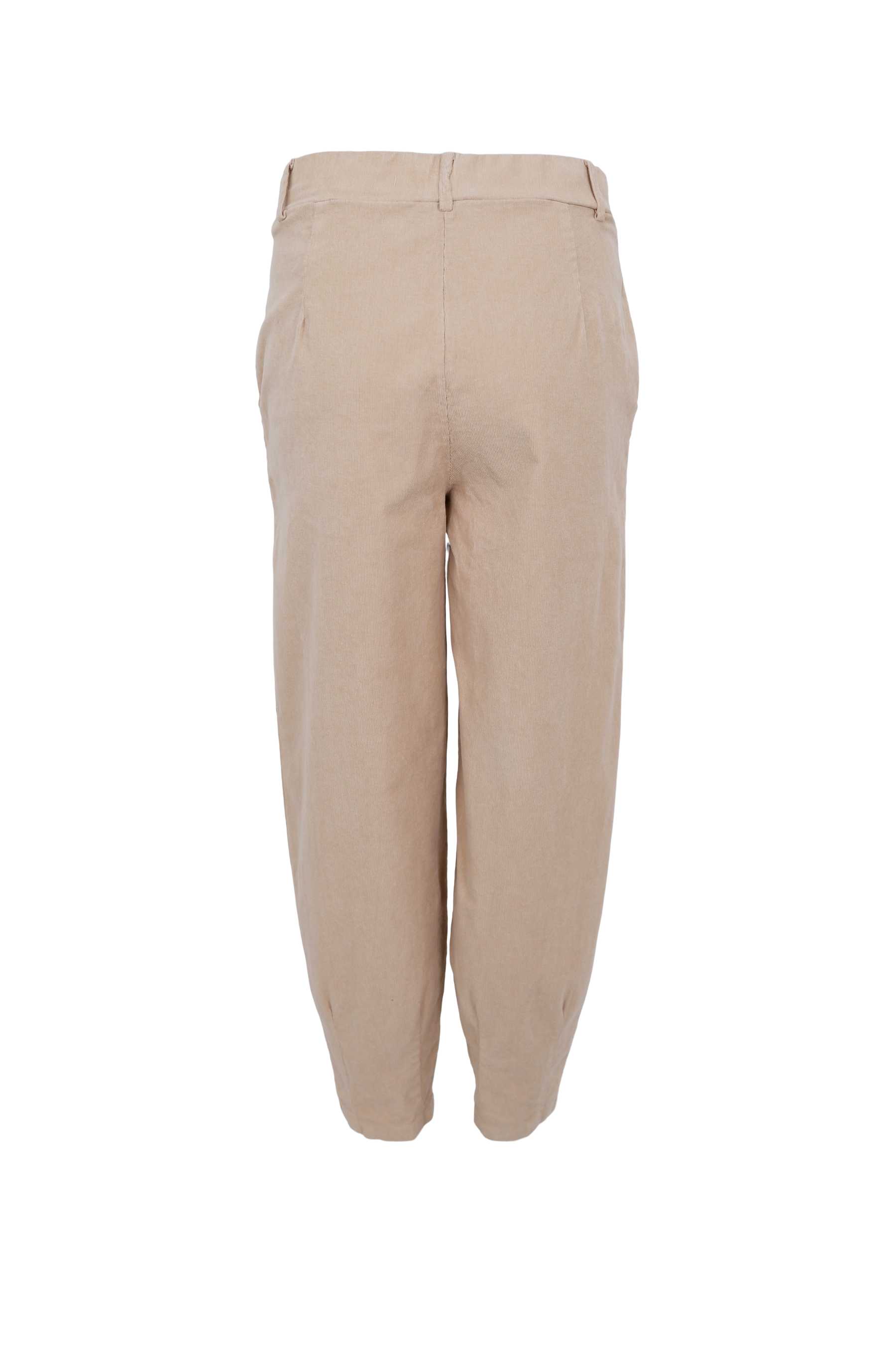 Black Colour fløjl barrel bukser - pearl