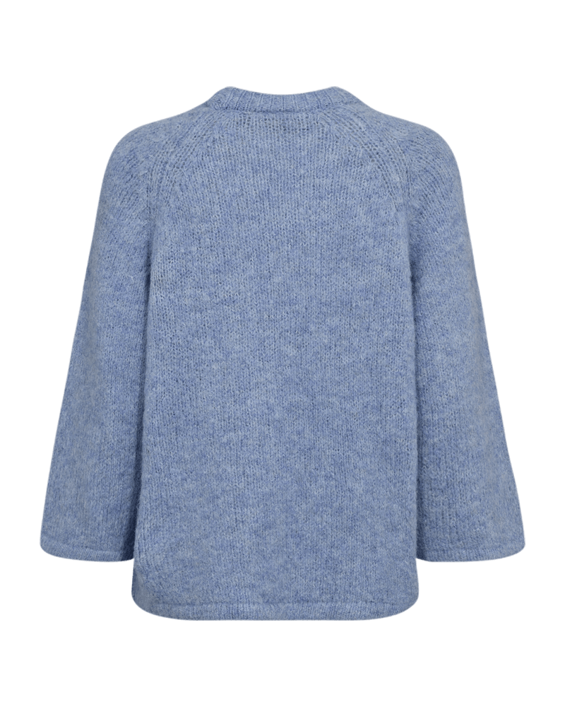 Freequent Lulu strik - lyseblå melange