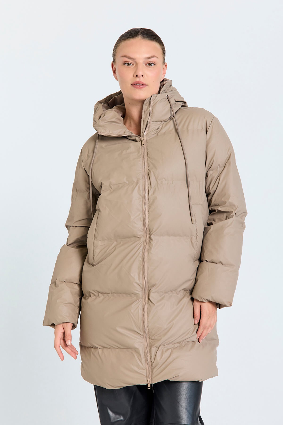 Freequent vinter frakke - taupe