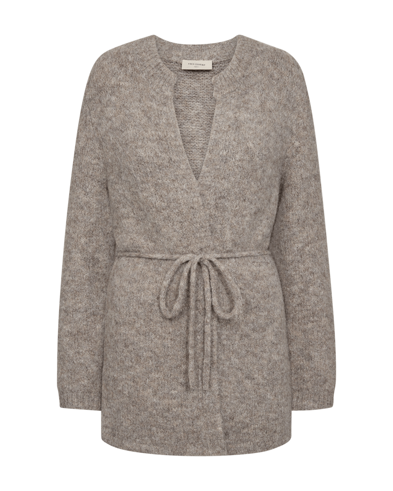 Freequent Lulu strik cardigan - taupe melange