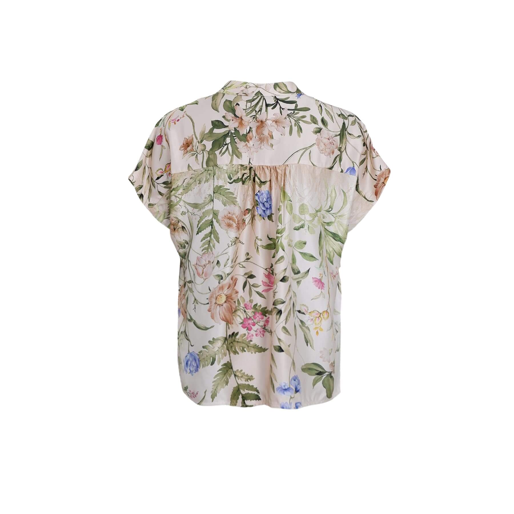 Black Colour Zennia flower bluse